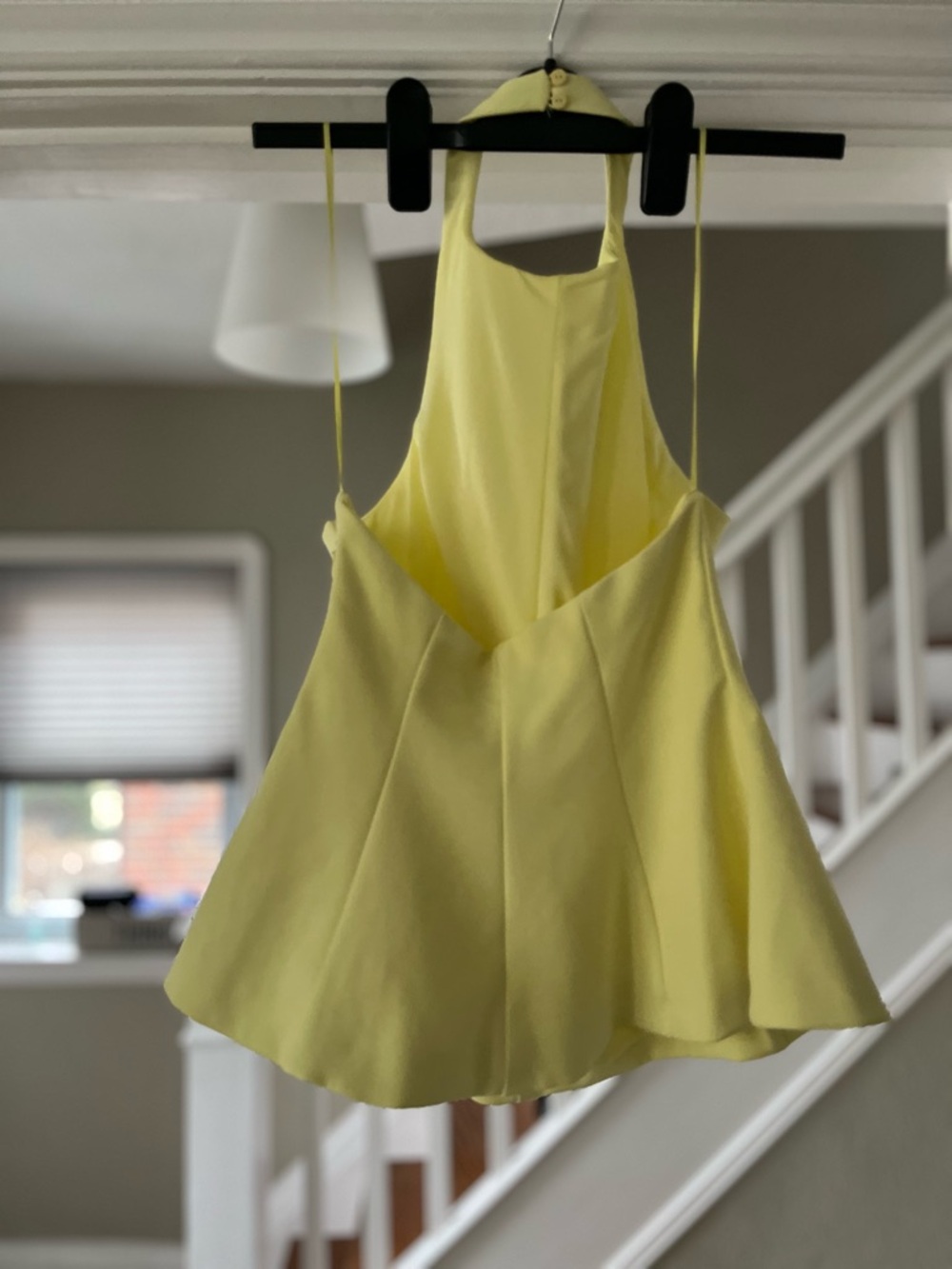 NWOT Halter Peplum Top in Light Lemon Yellow Lemonade - Picture 5 of 11